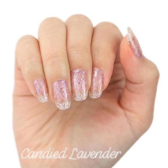 Color Street | Candied Lavender a purple glitter overlay nail strips - Picture 3 of 12